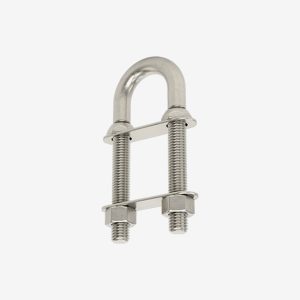 Heavy Duty Marine Grade U-bolt made from corrosion-resistant 304 stainless steel and rated to 1,200 lbs.