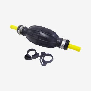 Genuine OEM Johnson/Evinrude primer bulb assembly designed to deliver reliable fuel flow for outboards. Available for 3/8" or 5/16" I.D. fuel hose.